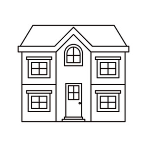 Two Story House Drawing | Free download on ClipArtMag