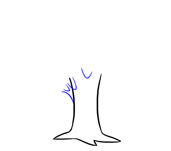 678x600 How To Draw A Cartoon Tree Easy Step