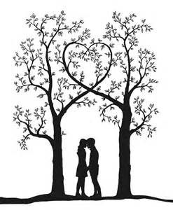 247x300 Love Tree Drawings Love Tree Two Trees, Vector Art, Free