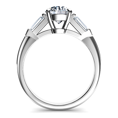 400x400 Engagement Ring Settings With Two Baguette Diamonds