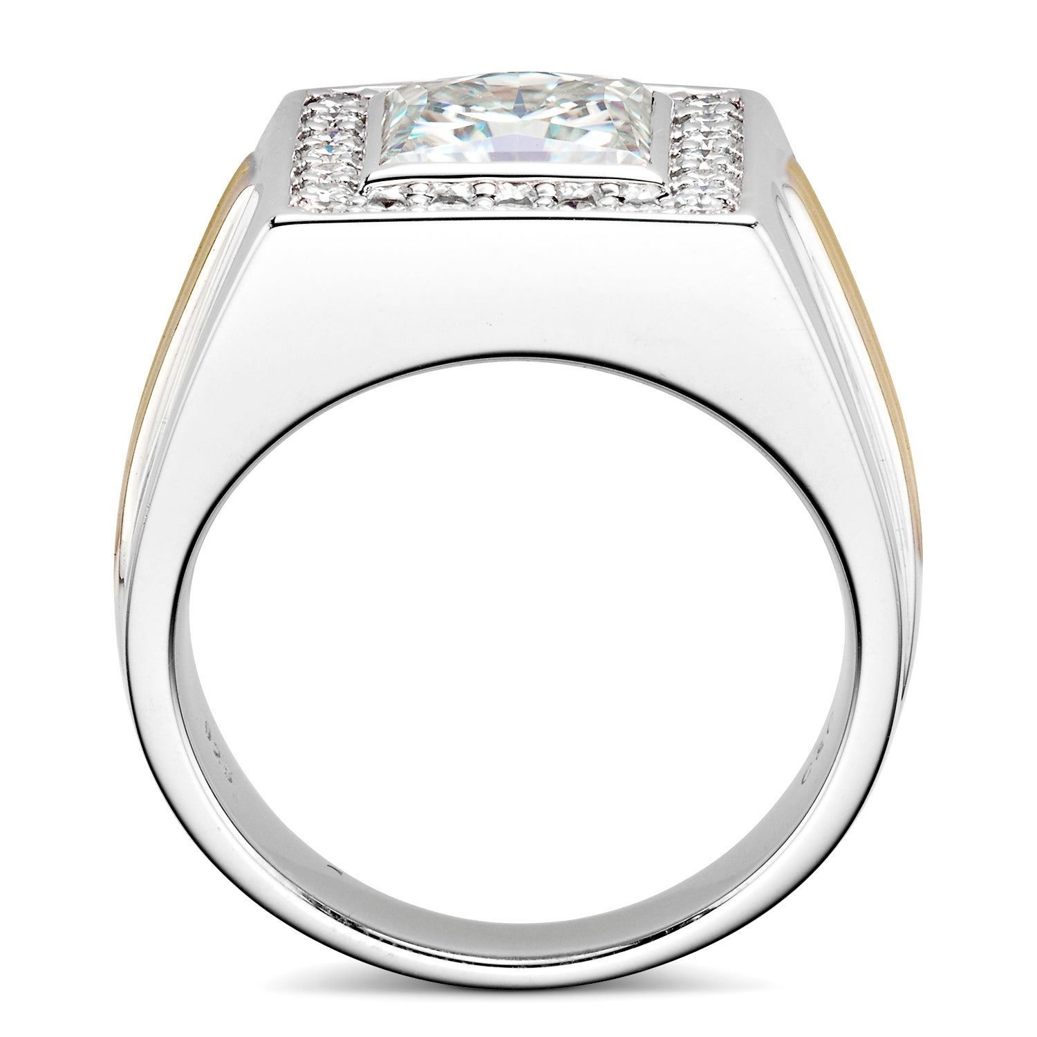 1500x1500 Shop Charles Colvard Two Tone Sterling Silver Dew Square