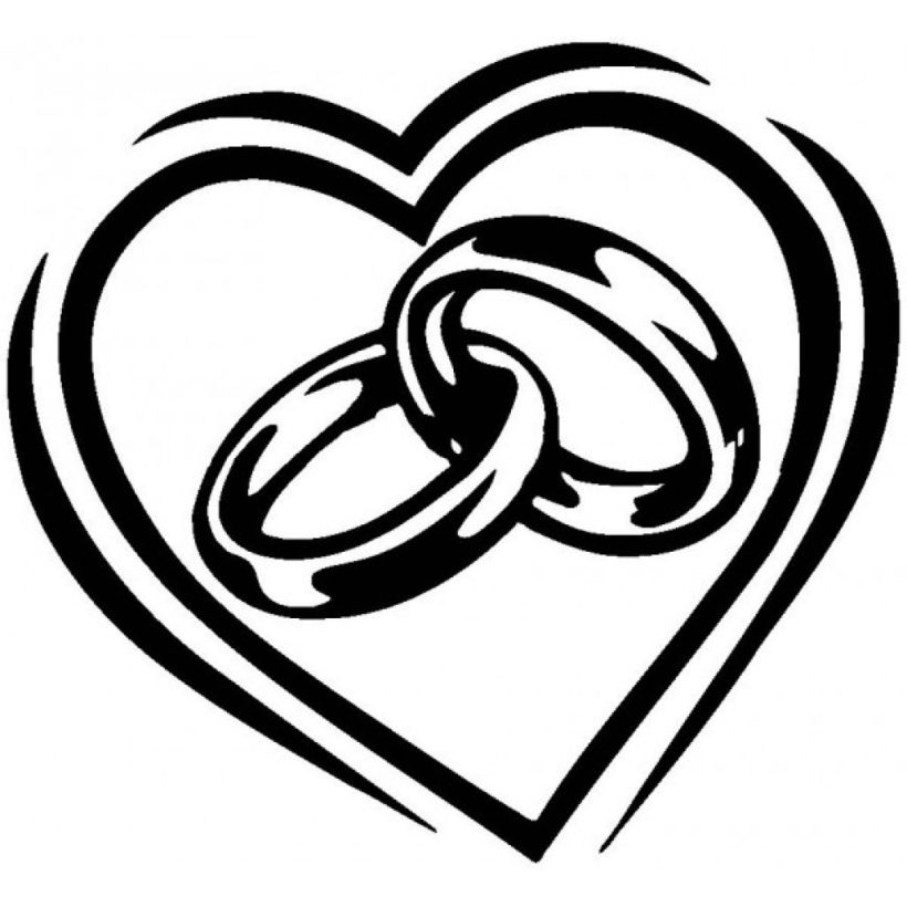 Two Wedding Rings Drawing | Free download on ClipArtMag