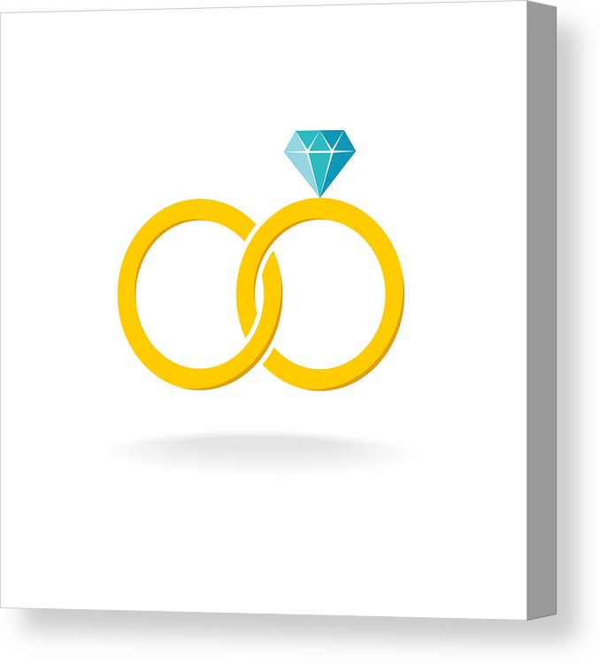 678x750 Wedding Rings Symbol Two Golden Crossed Rings With Blue Diamond
