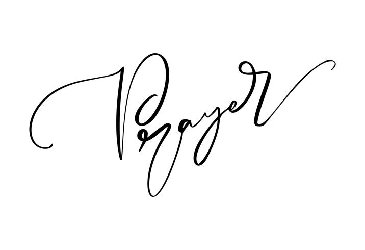 716x490 Hand Drawn Calligraphy Prayer Text Christian Typography Lettering