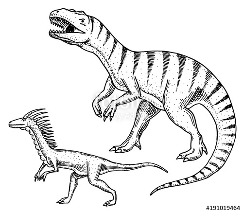 500x438 Dinosaurs Tyrannosaurus Rex, Velociraptor, Ceratosaurus