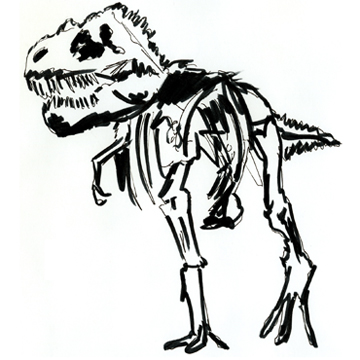 360x360 Mini Natural History T Rex Print Colene Blanchet