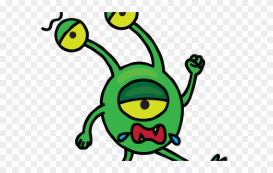 880x560 Drawn Ufo Green