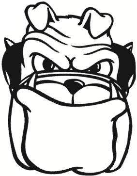 283x363 inch uga hairy dog logo university of georgia