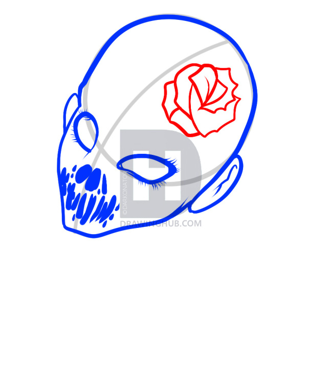 637x720 how to draw a demon face, demon face, step