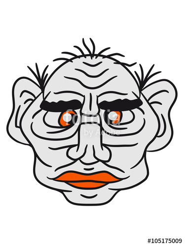 375x500 face head ugly disgusting old man grandpa monster troll stock