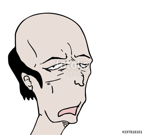500x468 Ugly Bald Man Draw Stock Image And Royalty Free Vector