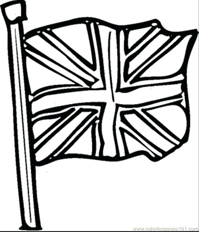 650x756 England Flag Coloring