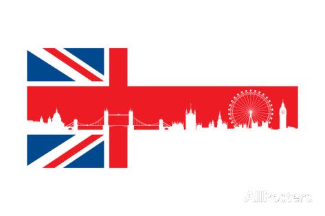 473x315 British Flag With Very Detailed Silhouette London Skyline