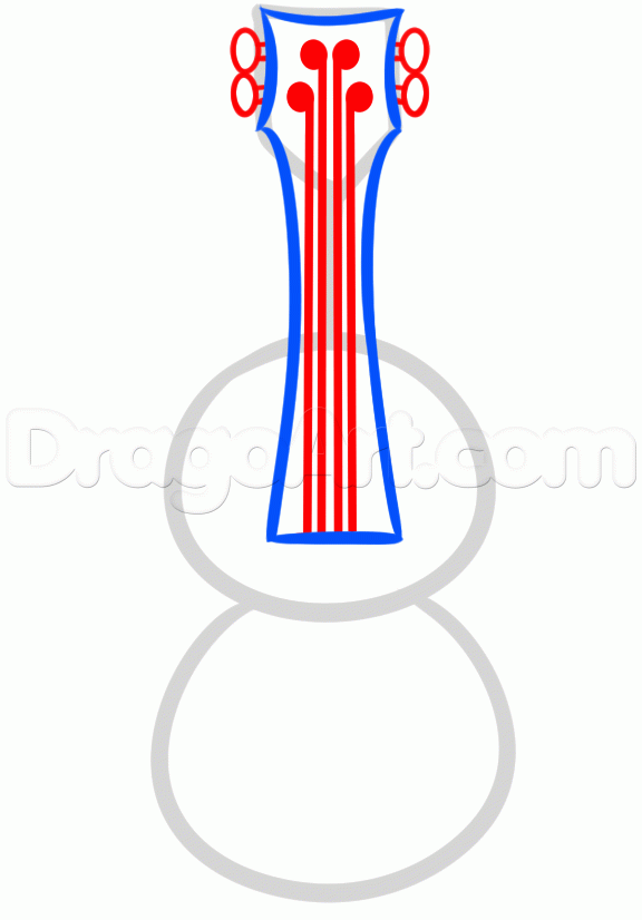 576x826 How To Draw A Ukulele, Step