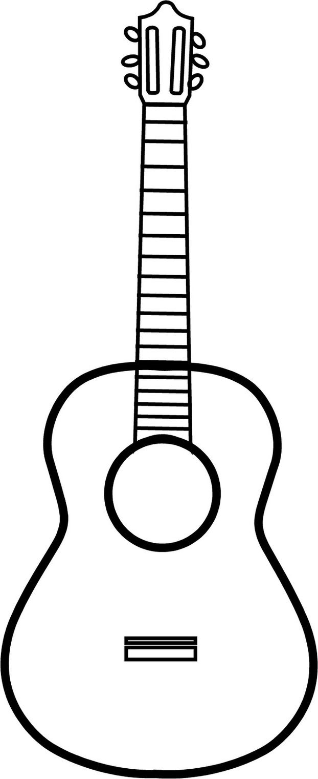 622x1520 Ukulele Drawing Outline For Free Download