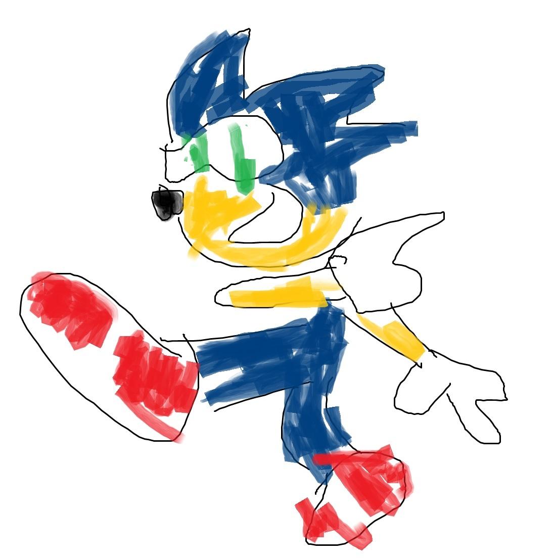 1092x1106 Another Drawing Of Sonic In His Ultimate Pose Tomorrow