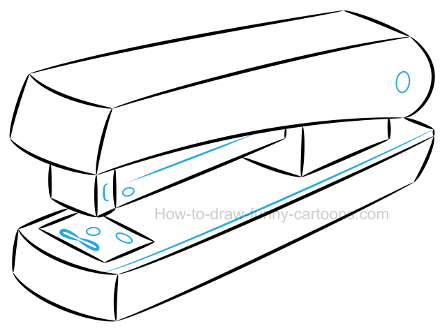 640x477 How To Draw A Cartoon Stapler