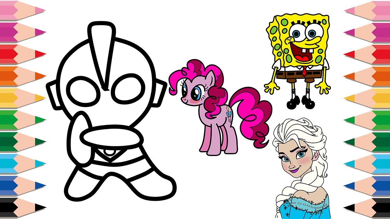 1280x720 How To Draw Frozen Elsa My Little Pony Spongebob Ultraman Ribut