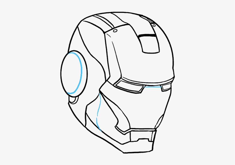 820x576 How To Draw Iron Man's Mask