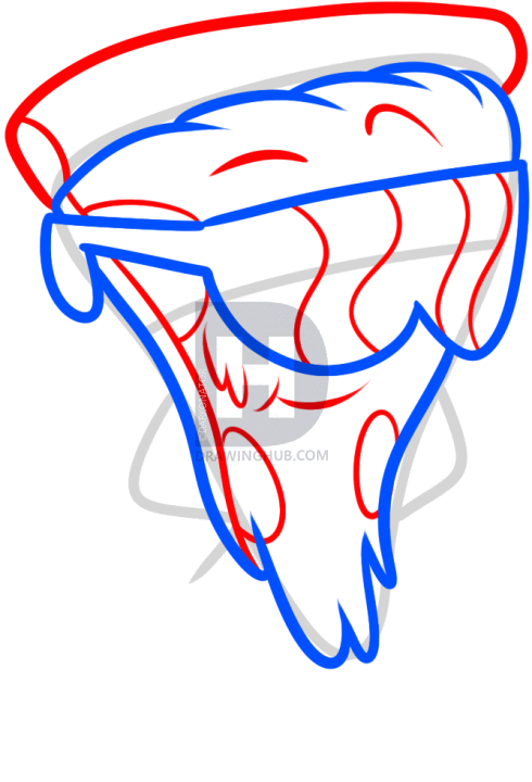 490x720 How To Draw Pizza Steve From Uncle Grandpa, Step