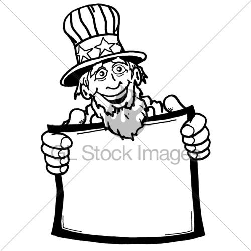 500x500 Uncle Sam Black And White Gl Stock Images
