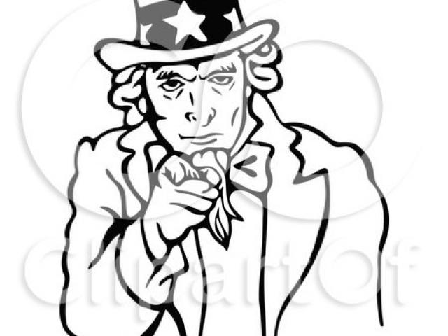 640x480 Uncle Sam Clipart Outline