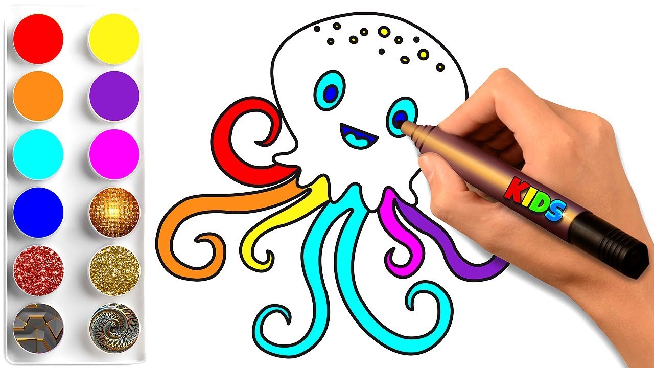 1280x720 Coloring And Glitter Under The Sea Art Chanel Drawing