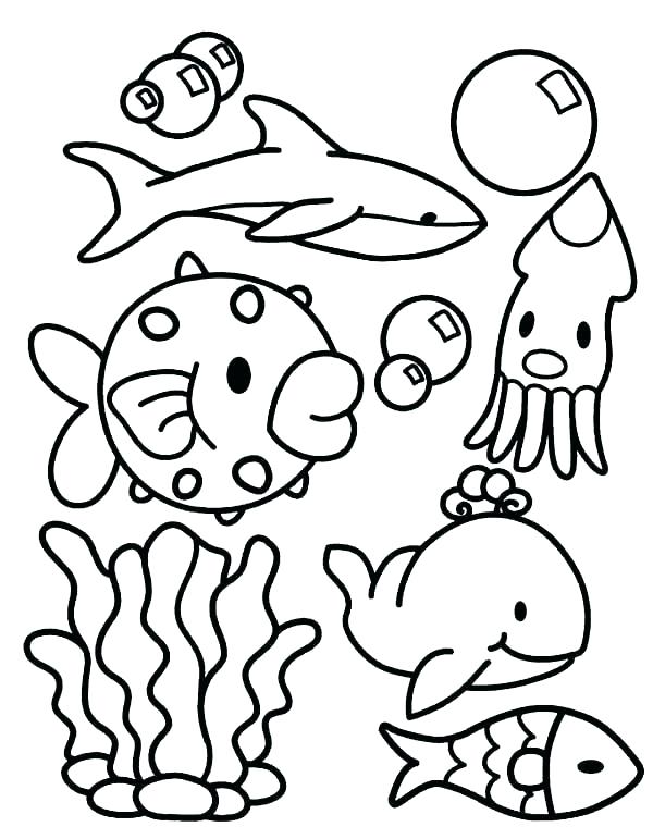 600x760 Ocean Coloring Pages Printable Underwater Coloring