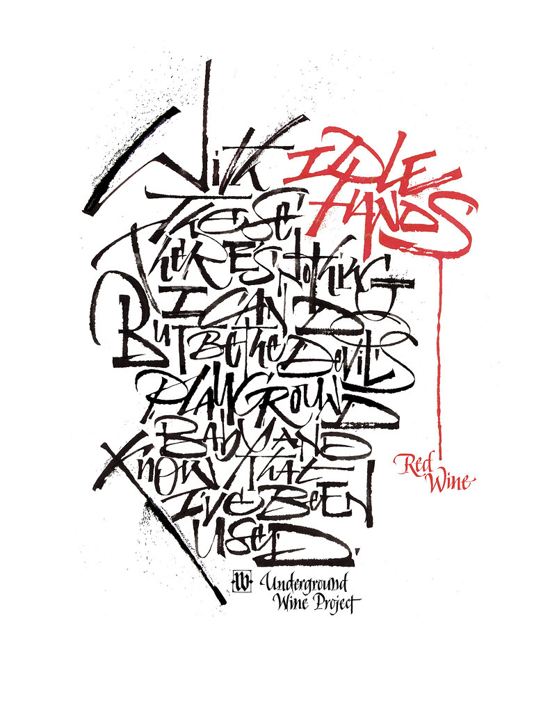 768x1024 Idle Hands, Underground Wine Project Label Design, Luca