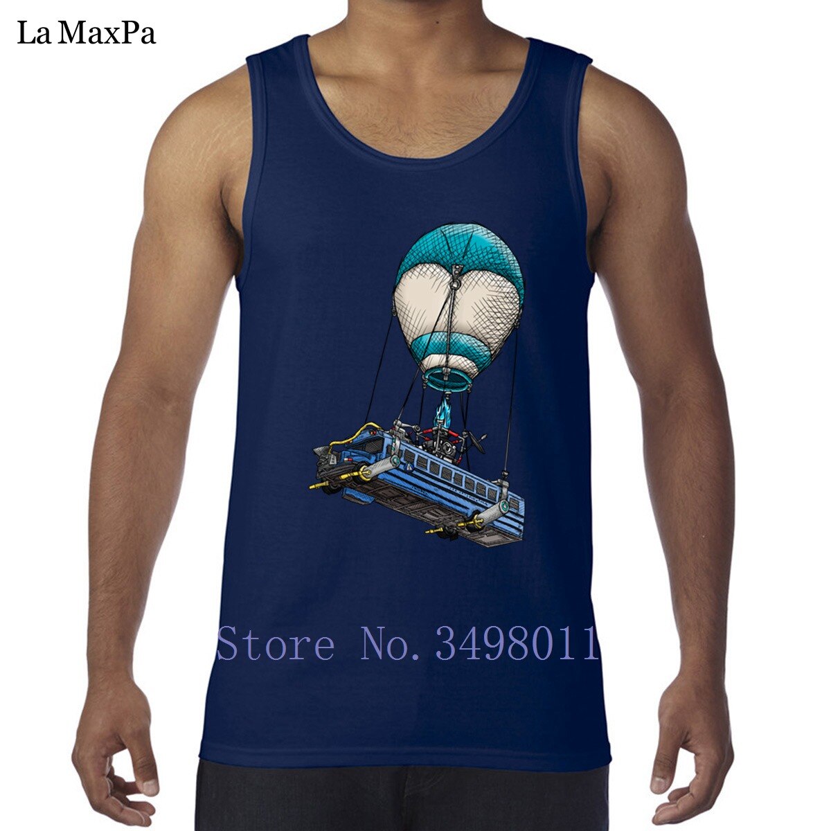 1200x1200 Creature Pattern Fortnited's Bus Drawing Tank Top Men Undershirt
