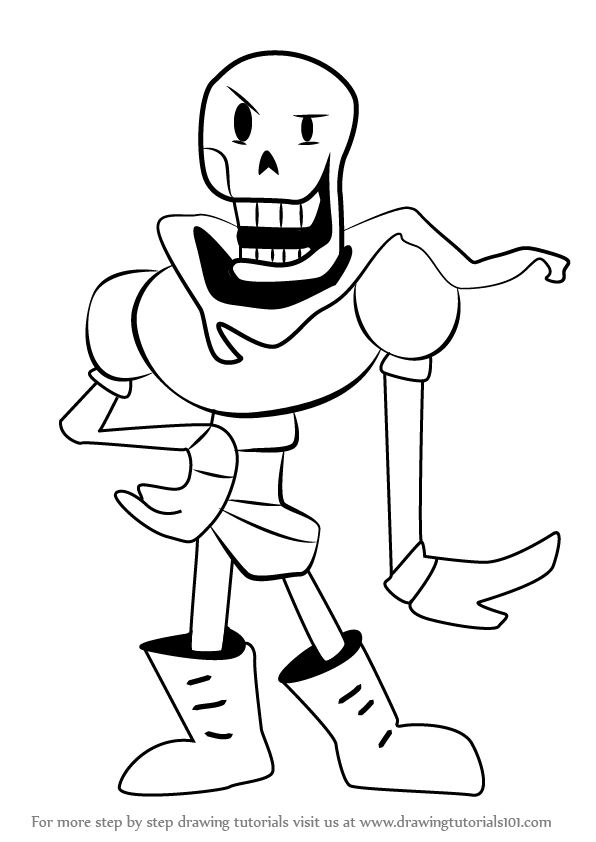 596x842 learn how to draw papyrus from undertale