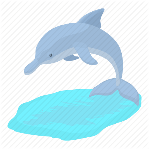 512x512 Cartoon, Dolphin, Drawing, Life, Mammal, Underwater, Water Icon