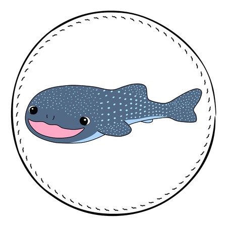 450x450 Whale Shark Isolated On White Background Friendly Shark Cartoon