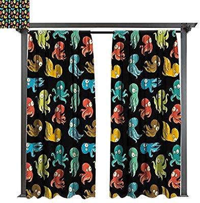 393x400 Bybyhome Home Patio Outdoor Curtain Octopus Octopus