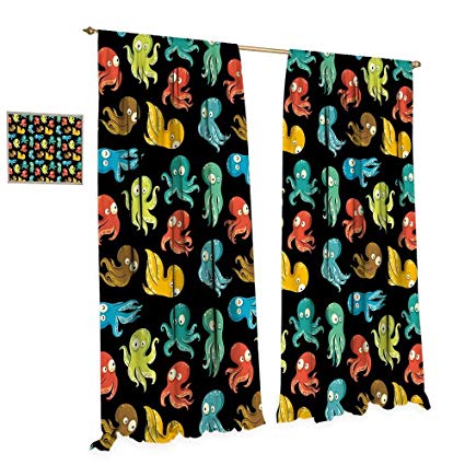 425x425 Cobedecor Octopus Waterproof Window Curtain Octopus