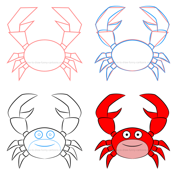 600x606 How To Draw A Crab Clip Art In Painted Rocks Art, Sea