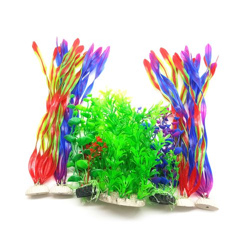 500x500 Vova Meilu Plastic Aquarium Grass Water Artificial