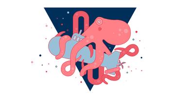 360x200 Giant Squid Free Vector Art