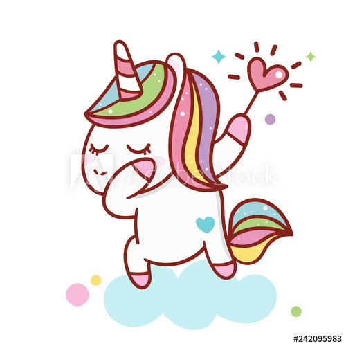 500x500 Illustrator Of Dabbing Unicorn Cartoon