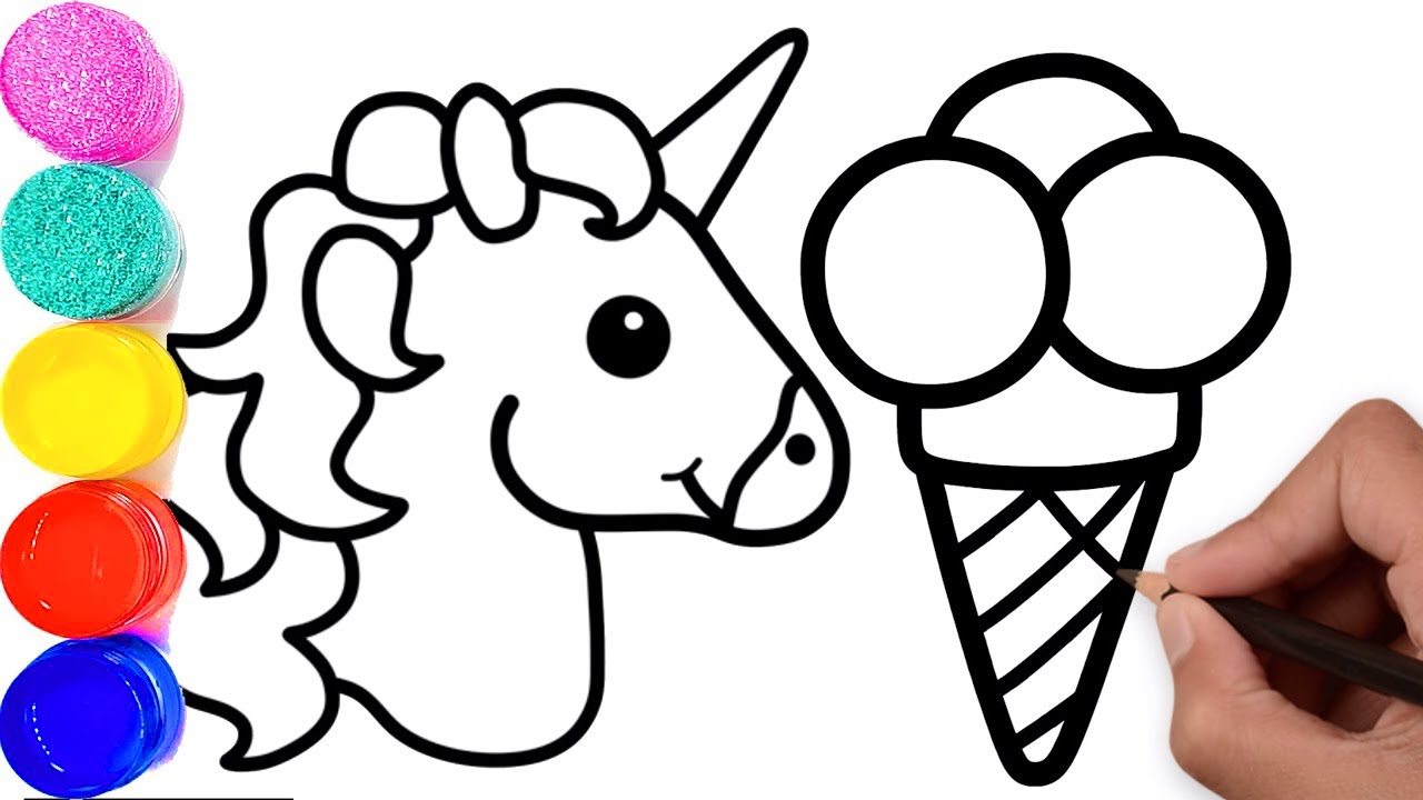 1280x720 Unicorn Drawing And Coloring Book For Kids