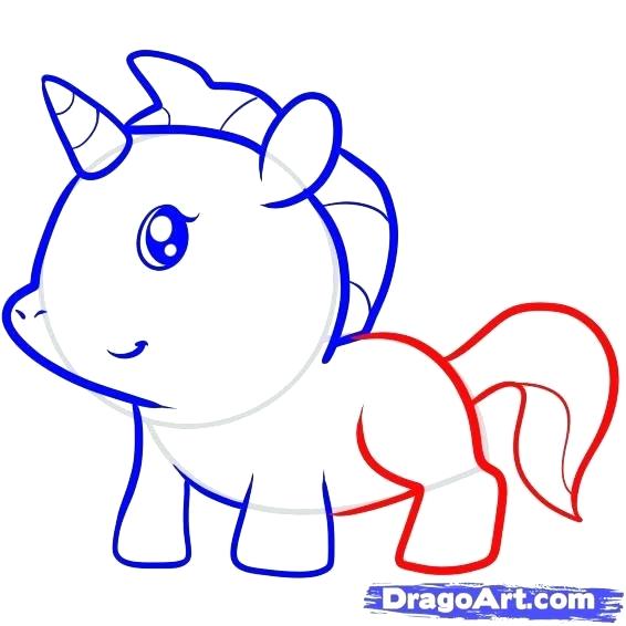 566x566 How To Draw A Unicorn Easy Step