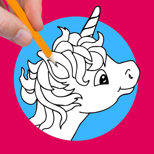 512x512 Little Unicorn Coloring Book Games Edition