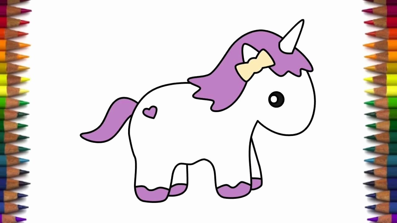 1280x720 Unicorn Drawing Pictures Coloring Pages Template