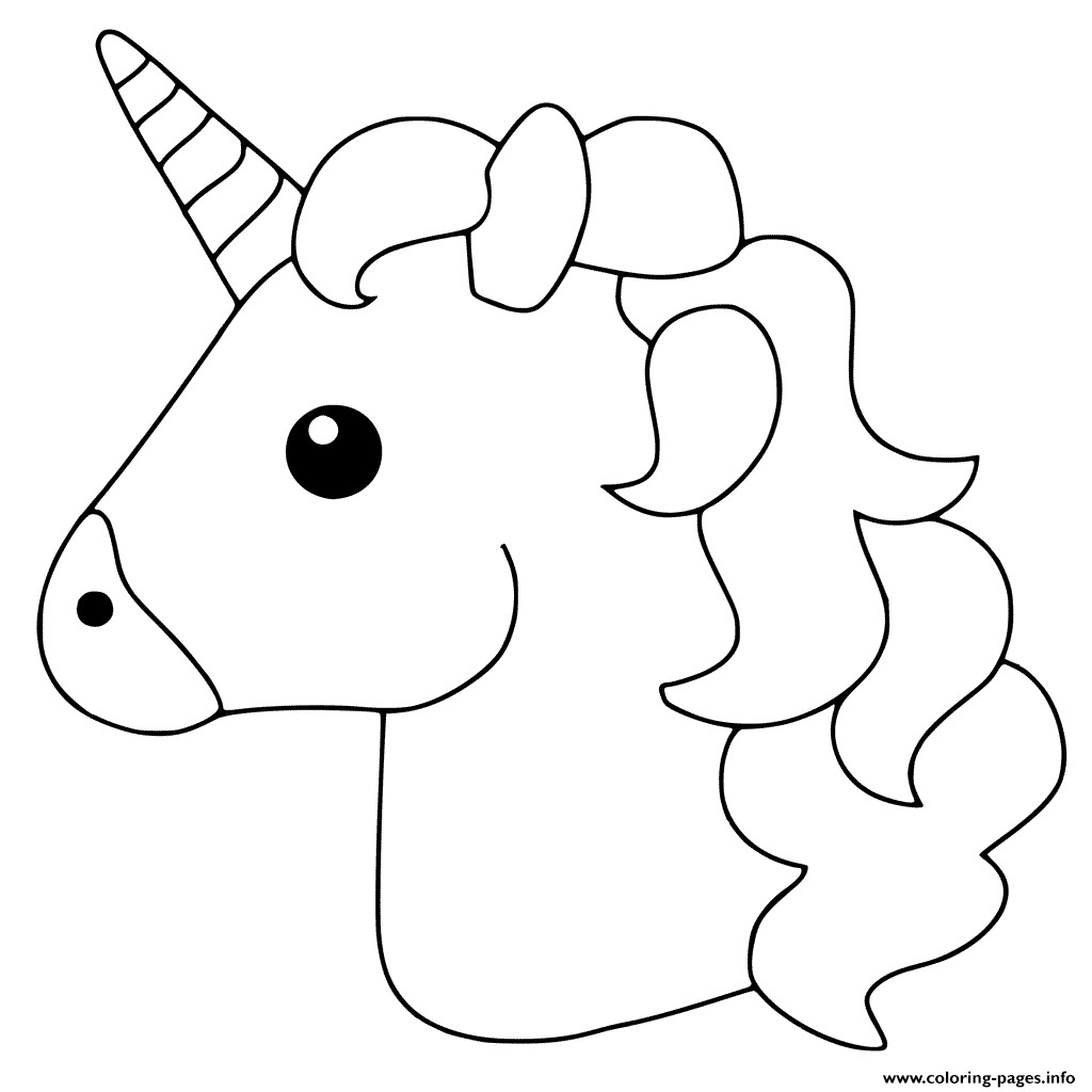 1024x1024 Drawing Unicorn Emoji Coloring