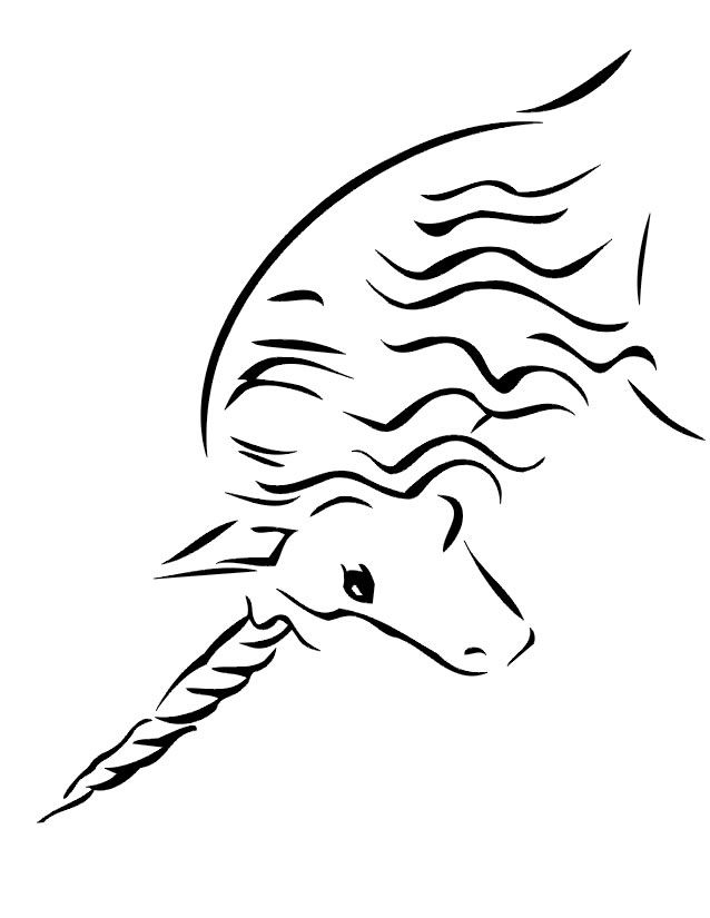 638x825 Coloriage Licorne Colorier