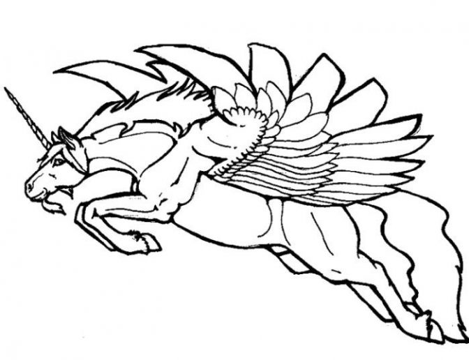 672x516 Coloring Exquisite Coloring Pages Of Unicorns With Wings