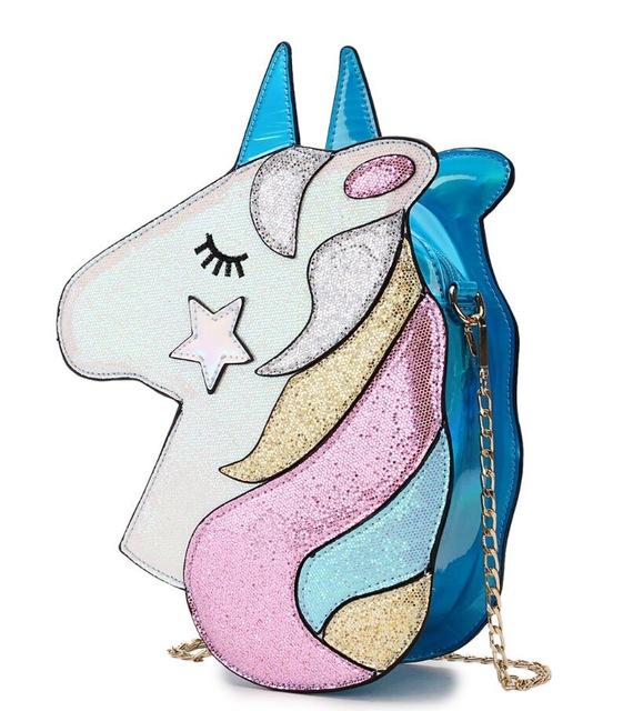 579x640 Rainbow Unicorn Girl Shoulder Bag