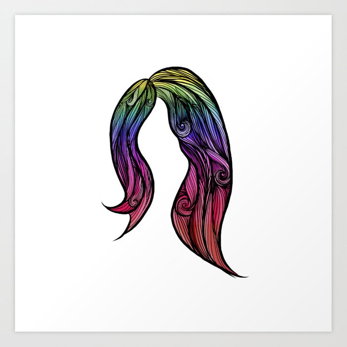 700x700 Unicorn Girl Art Print