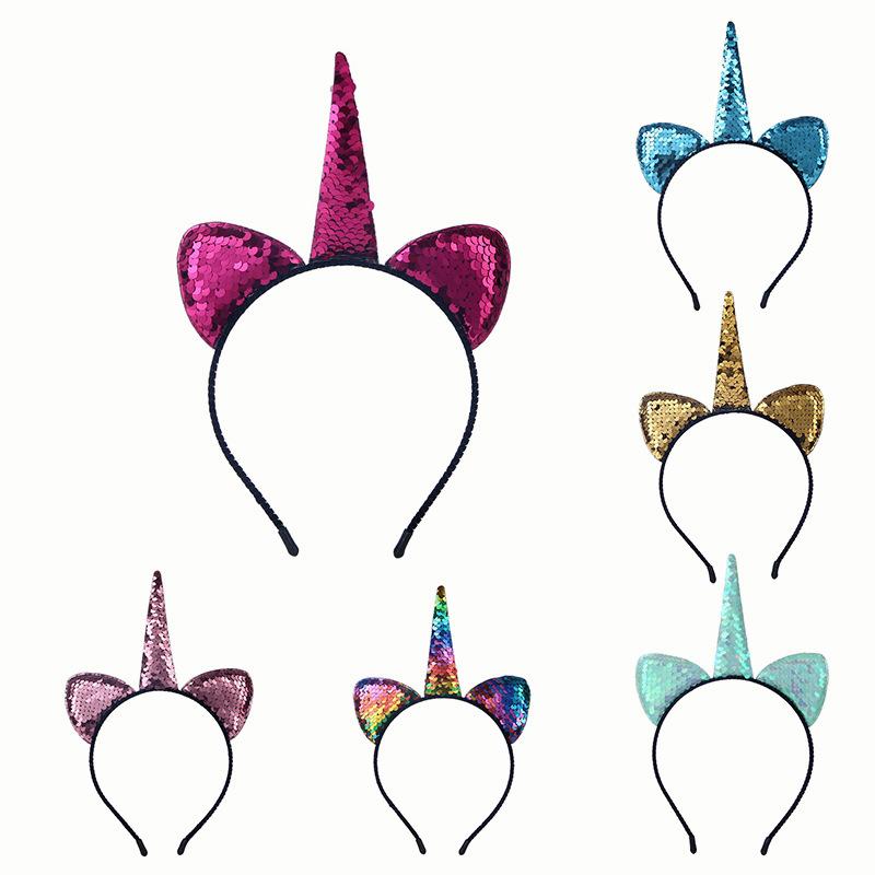 800x800 Unicorn Hair Sticks Girl Paillette Unicorn With Cat Ear Hairband
