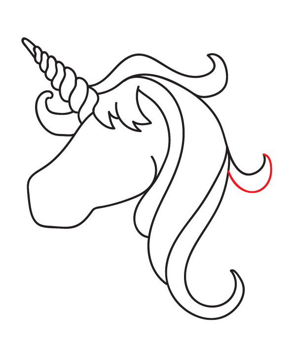 600x700 How To Draw A Unicorn Head
